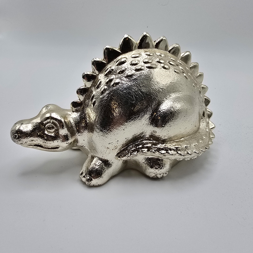 Reed & Barton Silver Plated Dinosaur Bank
